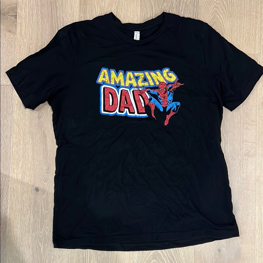 Bella Canvas Black Short Sleeve Tee Vibrant Dad Graphic